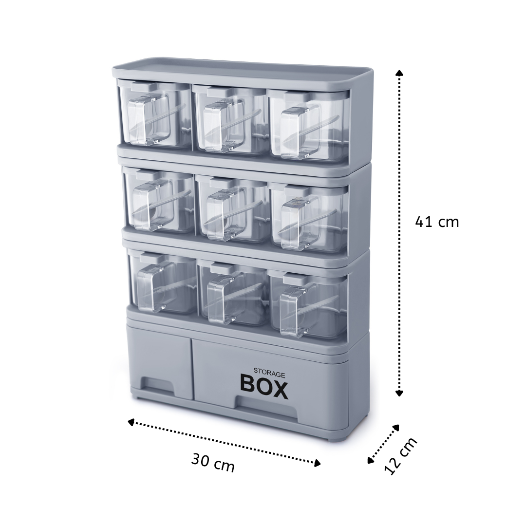Spice Rack Storage Box 9x1