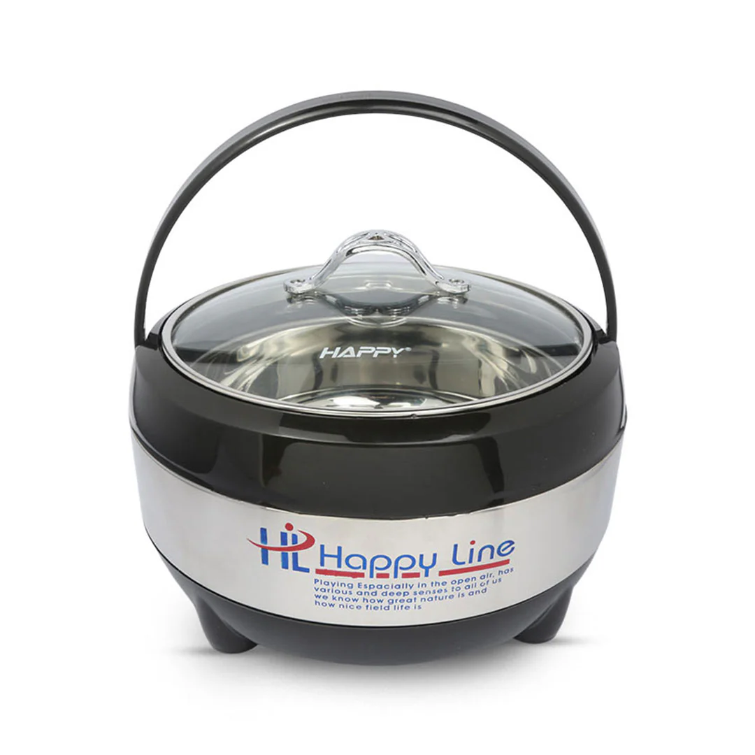 3 Pcs Casserole Hotpot Set | Steel (Glass Top)