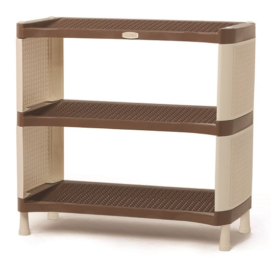 Rattan Style Shoe Rack | 3 Layer