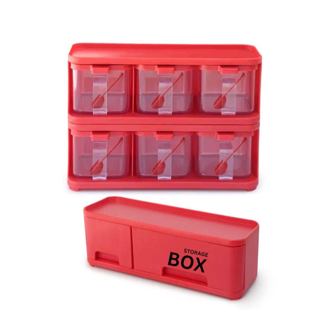 Spice Tower Rack Storage Box Square 6x1