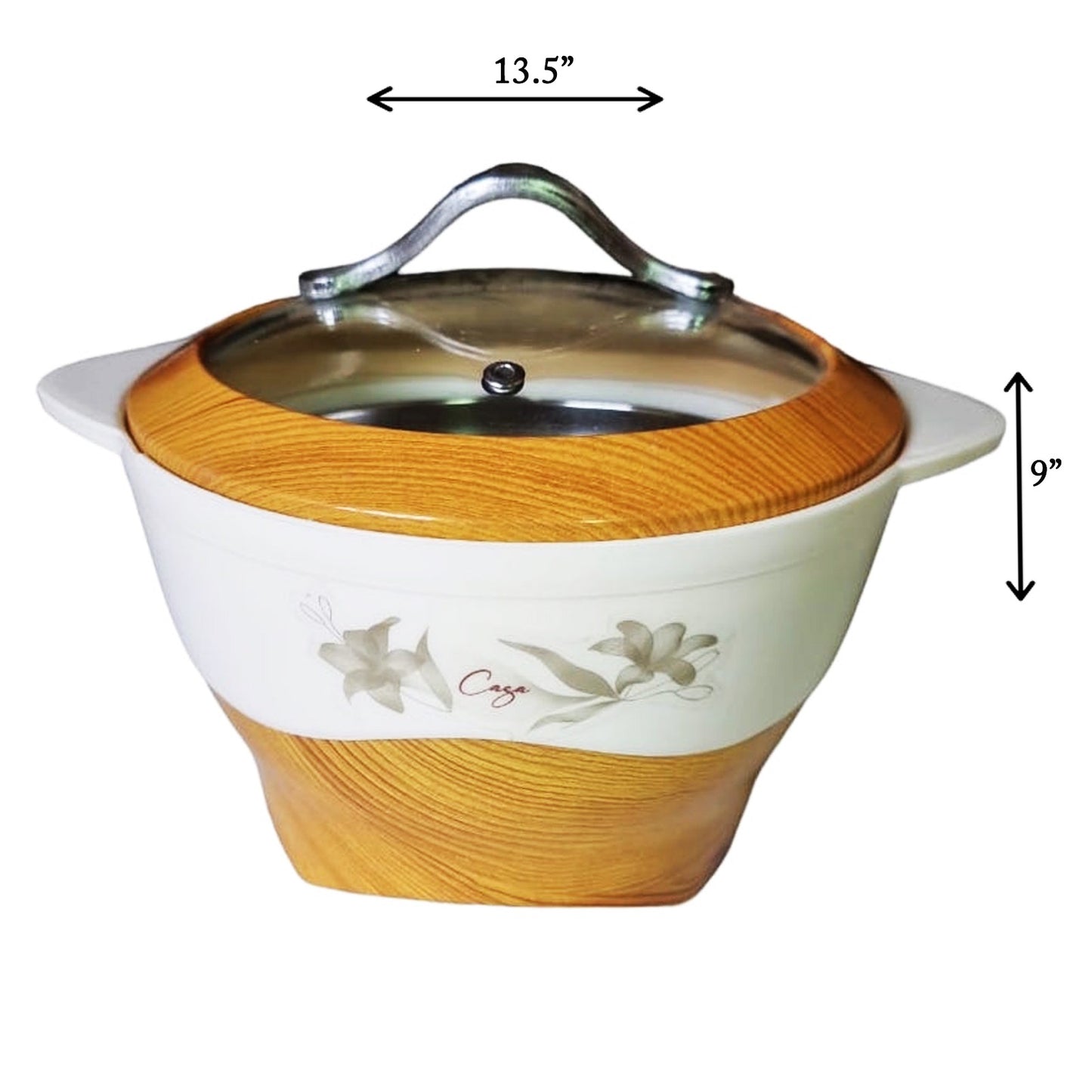 Woody Casserole Hotpot Set (Glass Top) | 3 Pcs