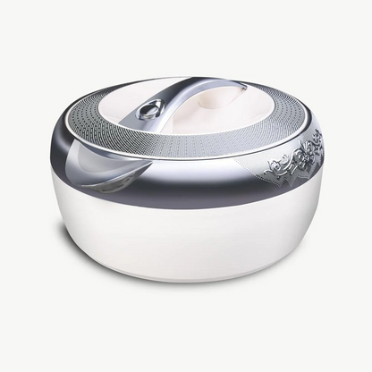 Casserole Hotpot Set | Premium white & Silver (Glass Top)
