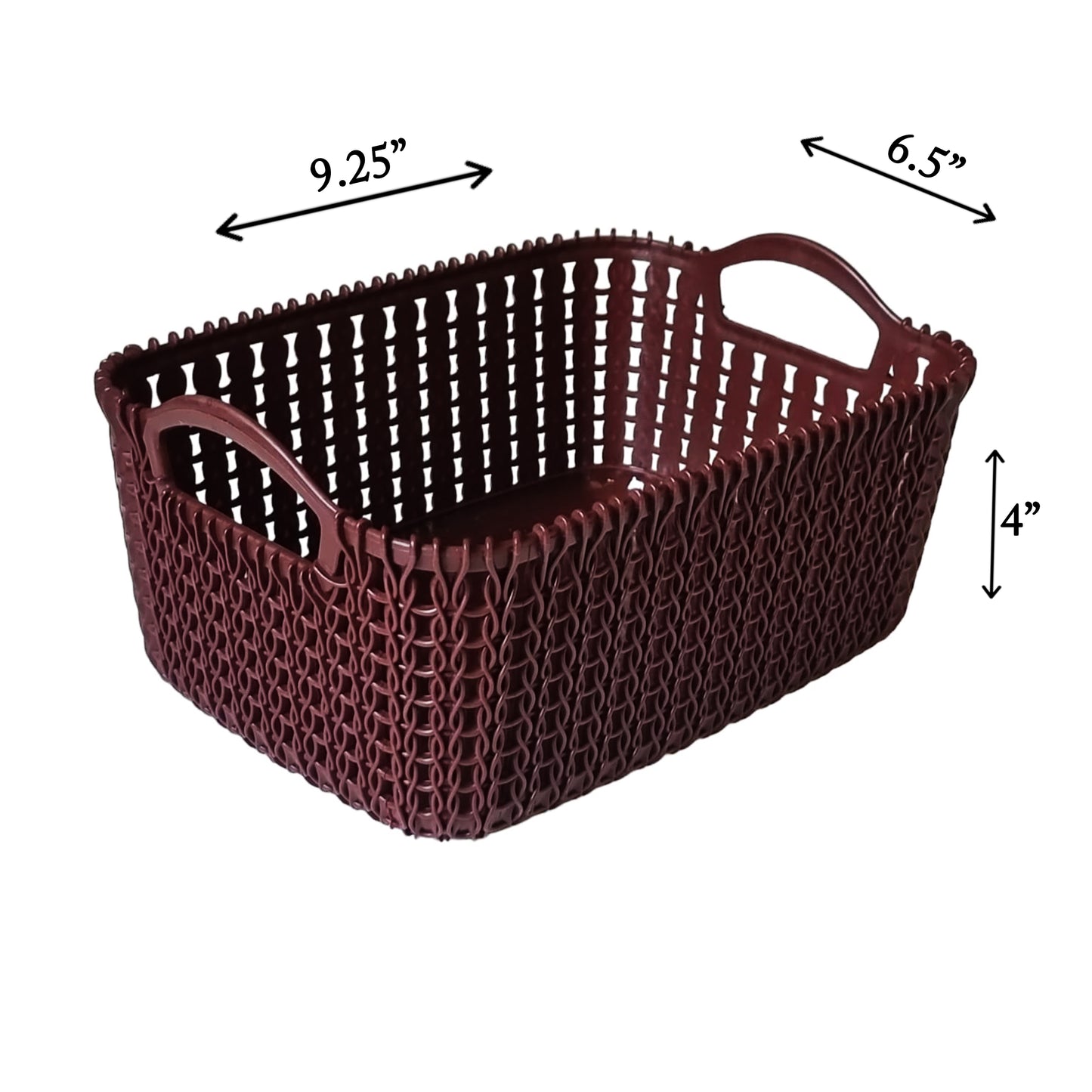 Rattan Style Rectangle Basket Set | 4 Pcs