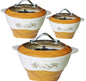 Woody Casserole Hotpot Set  (Glass Top) | 3 Pcs