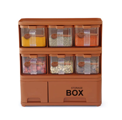 Spice Tower Rack Storage Box Square 6x1