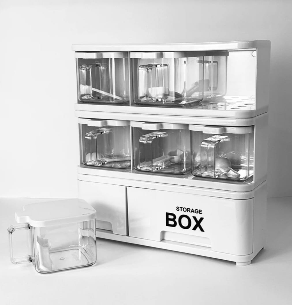 Spice Tower Rack Storage Box Square 6x1